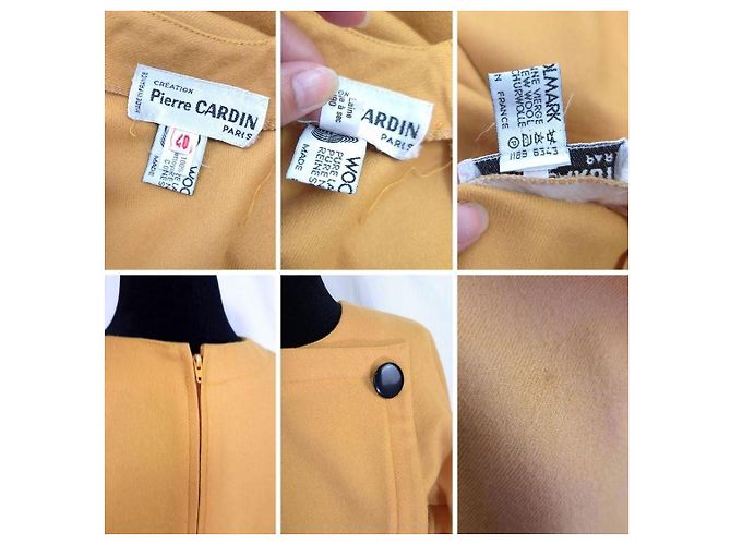 Pierre Cardin Space Age Wollkleid - Senfgelb - Ansicht 16