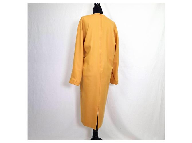 Pierre Cardin Space Age Wollkleid - Senfgelb - Ansicht 2