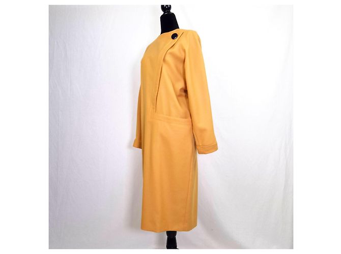 Pierre Cardin Space Age Wollkleid - Senfgelb - Ansicht 4