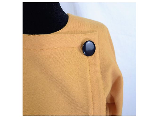 Pierre Cardin Space Age Wollkleid - Senfgelb - Ansicht 9