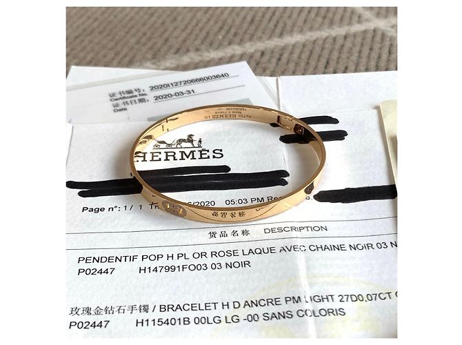 Hermès Pulsera Hermes Dorado - vista 5