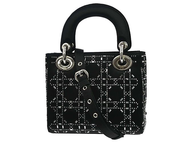 Christian Dior Lady Dior Raso Nero e Ricami di Perline - vista 2
