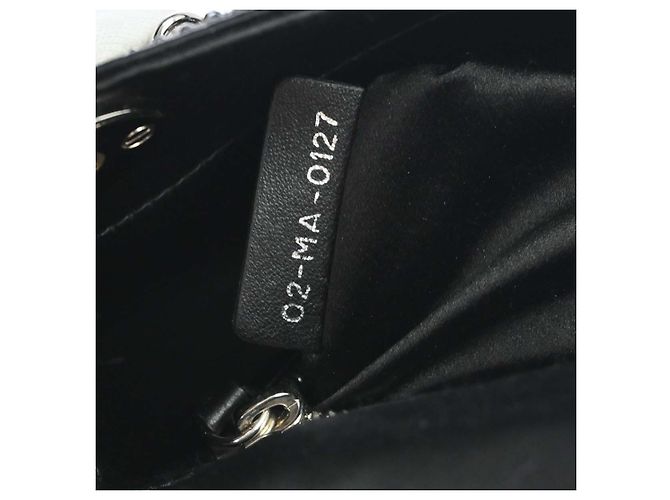 Christian Dior Lady Dior Raso Nero e Ricami di Perline - vista 5