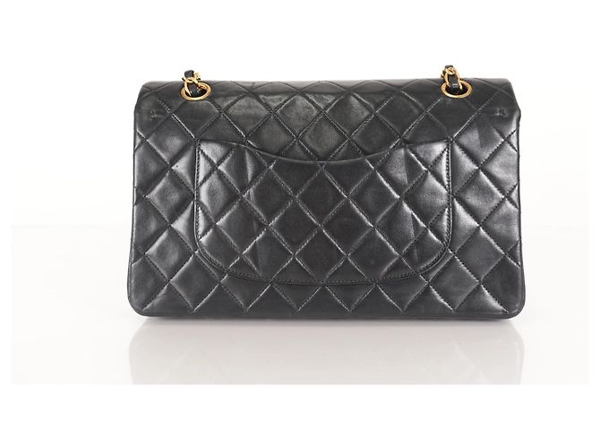 Chanel Vintage Classic Double Flap Quilted Lambskin Medium Schwarz - Ansicht 3