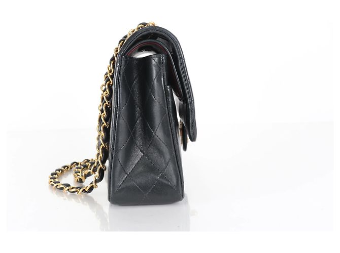 Chanel Vintage Classic Double Flap Quilted Lambskin Medium Schwarz - Ansicht 4