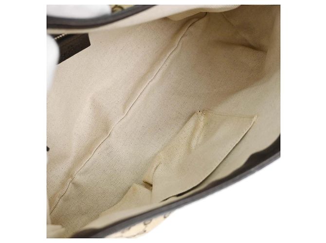 Gucci Techno Horsebit Flap Hobo Leather Medium Beige - vista 3