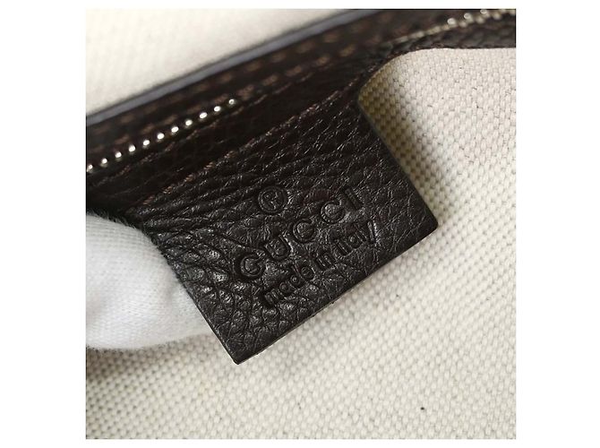 Gucci Techno Horsebit Flap Hobo Leather Medium Beige - vista 4