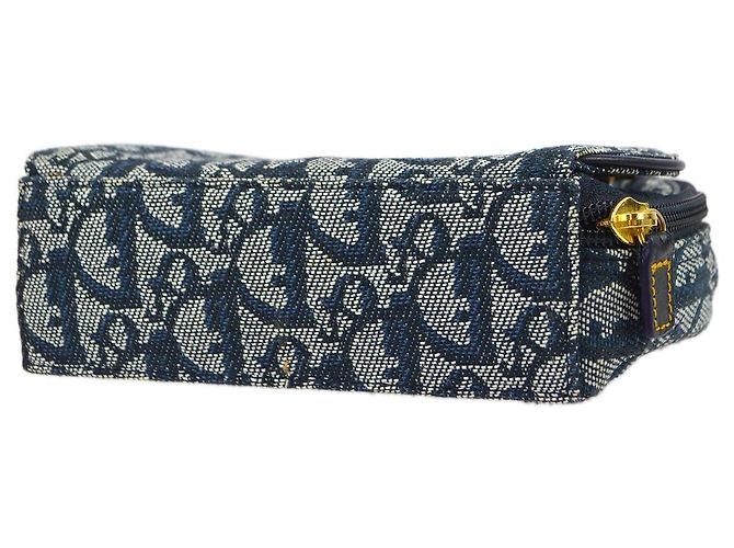 Christian Dior Saddle Zip Diorissimo Canvas Azul marino - vista 4