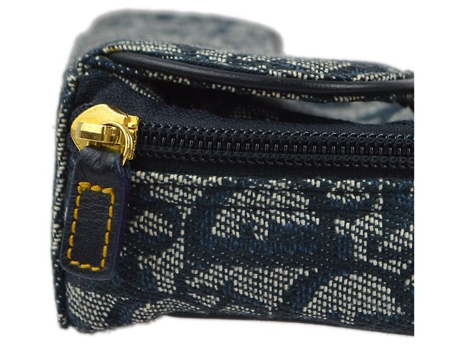 Christian Dior Saddle Zip Diorissimo Canvas Azul marino - vista 5