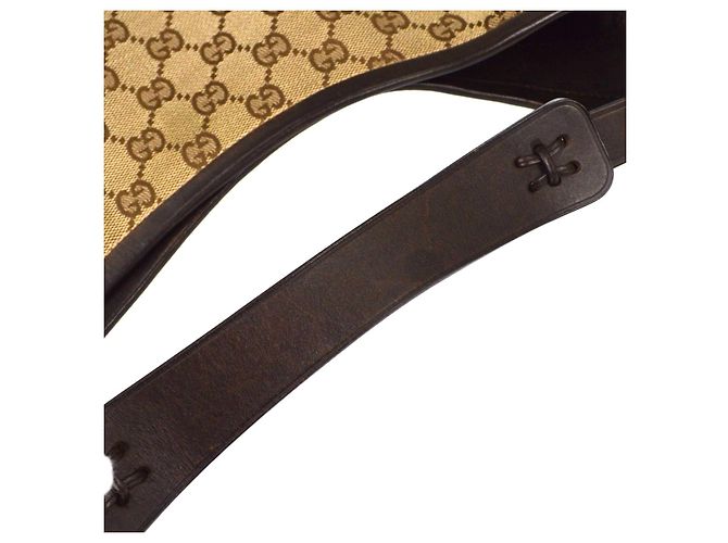 Gucci Creole Hobo GG Canvas Bege - vista 7
