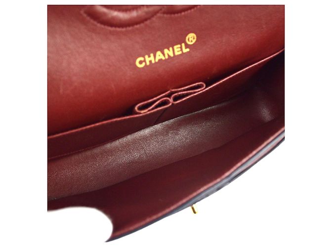 Chanel Vintage Classic Double Flap Chevron Lambskin Medium Schwarz - Ansicht 3