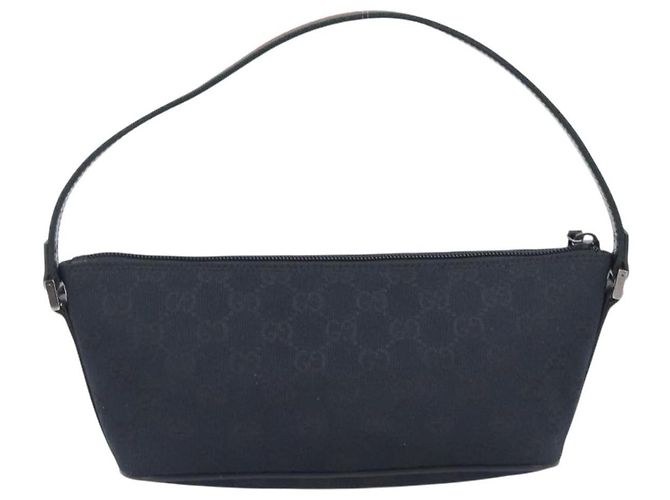 Pochette com zíper Gucci em GG Canvas Preto - vista 2