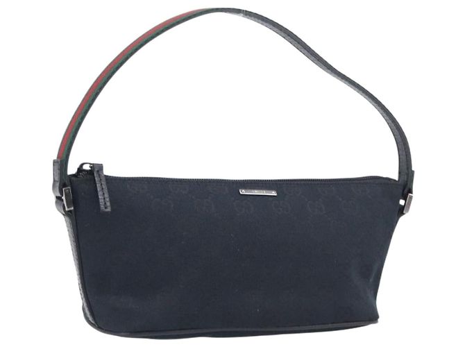 Pochette com zíper Gucci em GG Canvas Preto - vista 3