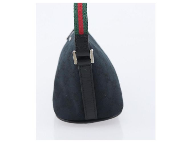 Pochette com zíper Gucci em GG Canvas Preto - vista 5