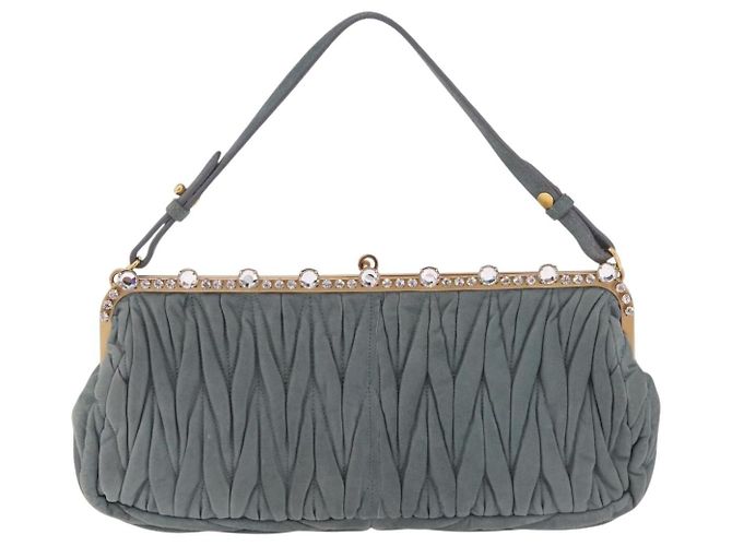Pochette à cadre Miu Miu Matelassé en cuir Matelassé Marron - vue 2