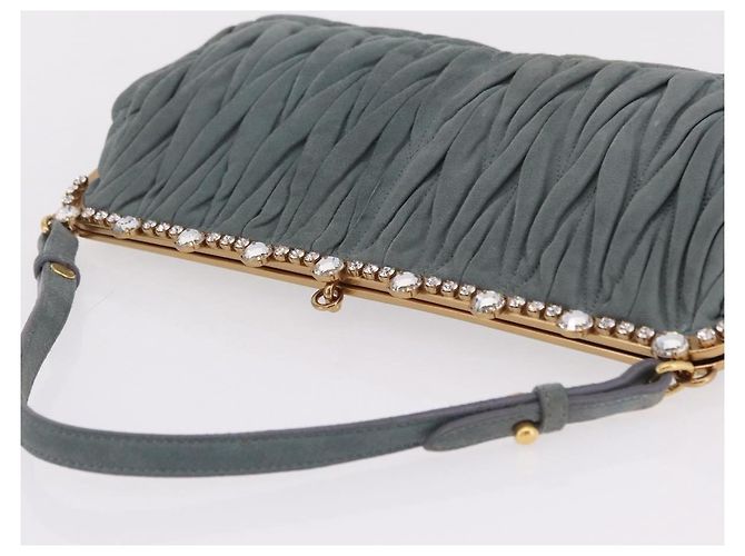 Pochette à cadre Miu Miu Matelassé en cuir Matelassé Marron - vue 7