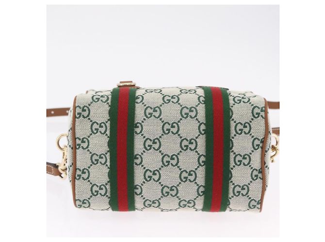 Gucci Web Boston GG Canvas Mini Vert - vue 4
