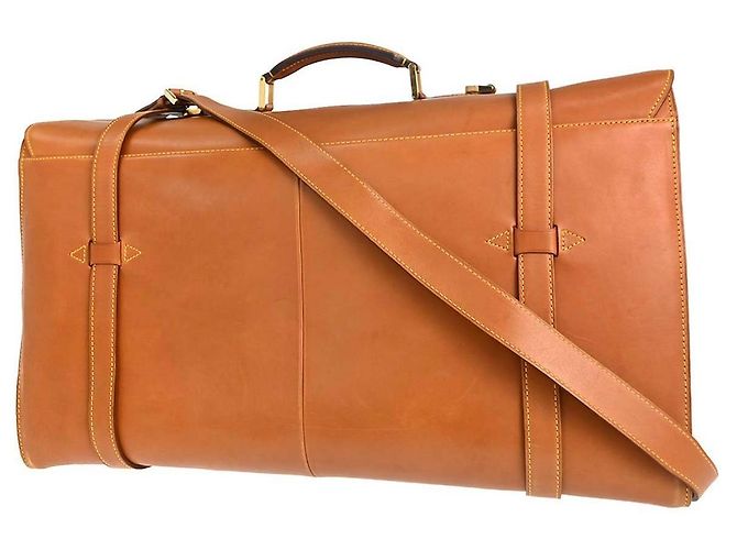 Louis Vuitton Nubie Weekender Nomade Leather Castaño - vista 2