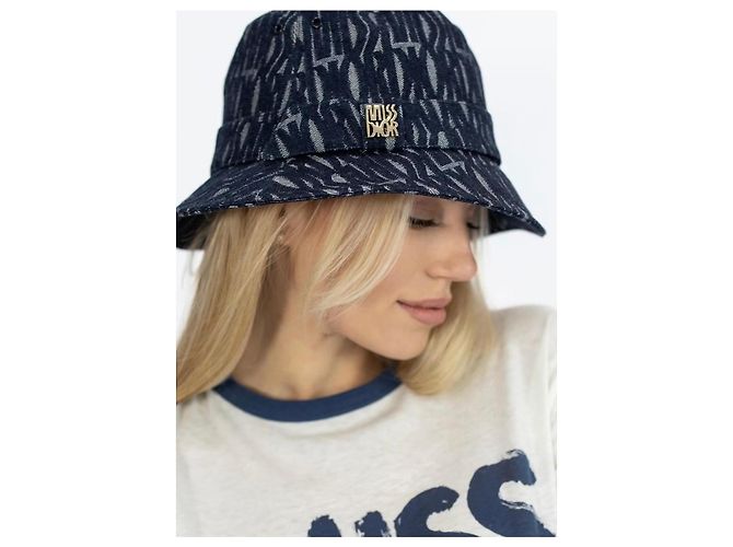 Cappello Bucket Christian Dior Miss Dior Blu - vista 4