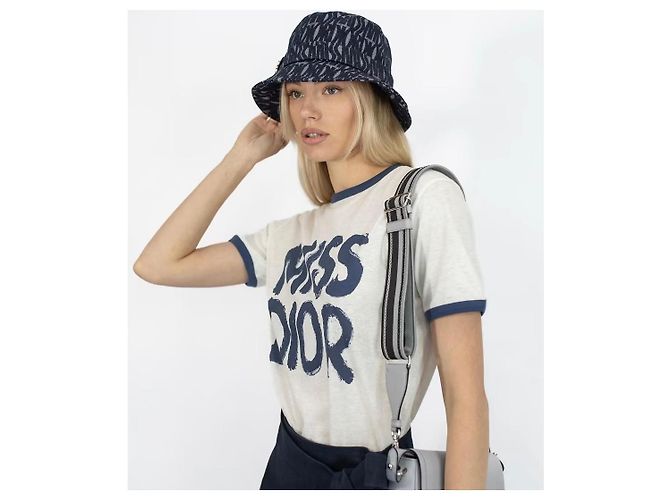 Cappello Bucket Christian Dior Miss Dior Blu - vista 7