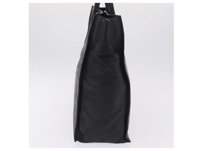 Autre Marque Saint Laurent Rive Gauche Shopper aus geprägtem Leder Large Schwarz - Ansicht 3