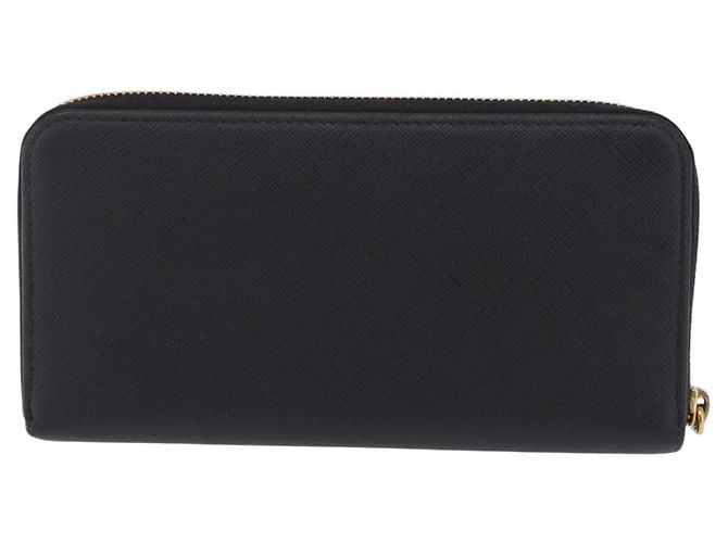 Prada Zip Around Tab Saffiano Leather Long Black - view 2