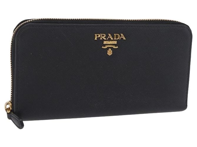Prada Zip Around Tab Saffiano Leather Long Black - view 3