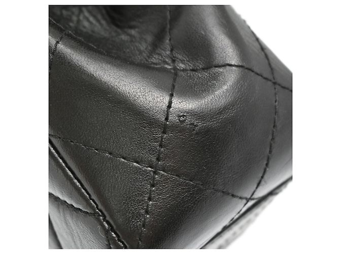 Chanel Vintage Classic Top Handle Flap Quilted Lambskin Medium Schwarz - Ansicht 7