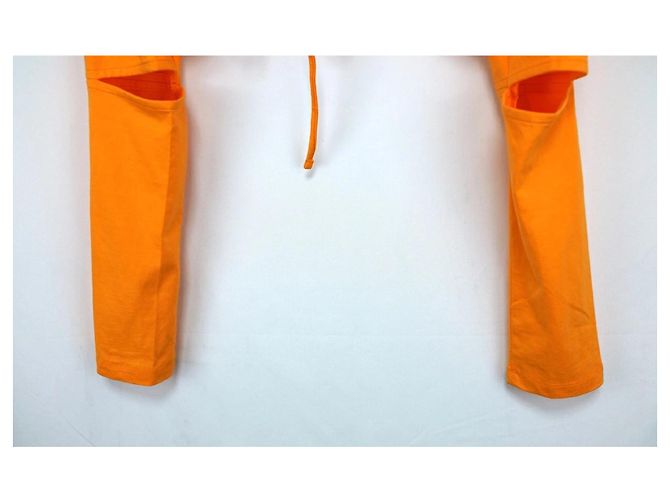 Jacquemus Top Cropped Laranja com Recortes - vista 4