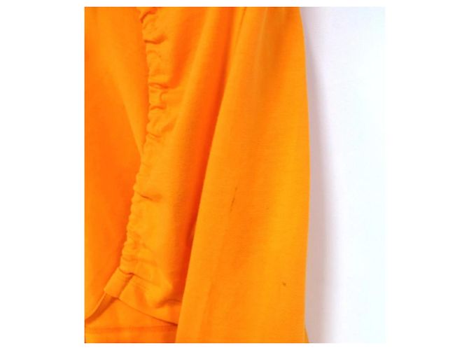 Jacquemus Top Cropped Laranja com Recortes - vista 9