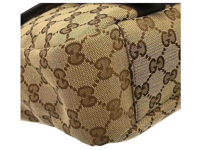 Sac Messenger Gucci Boucle GG Canvas Medium Beige - vue 6