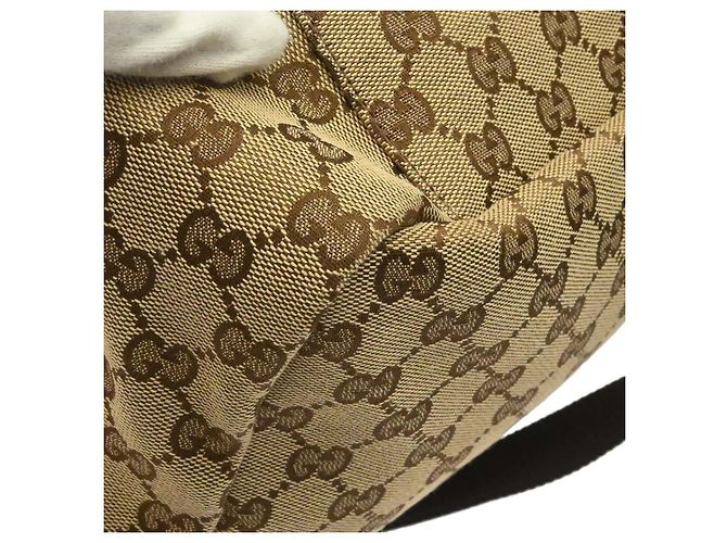 Sac Messenger Gucci Boucle GG Canvas Medium Beige - vue 7