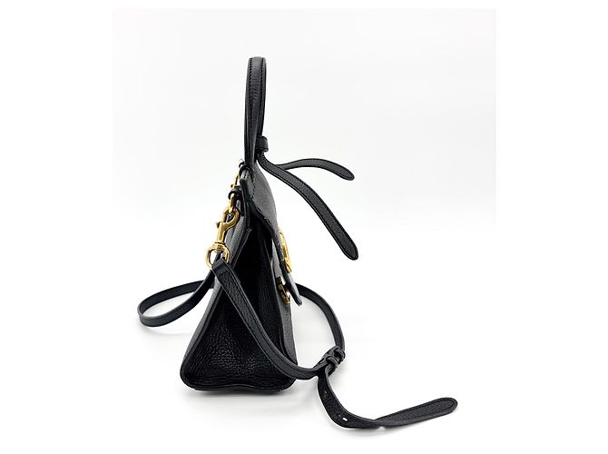 Gucci GG Marmont Top Handle Leather Small Negro - vista 4