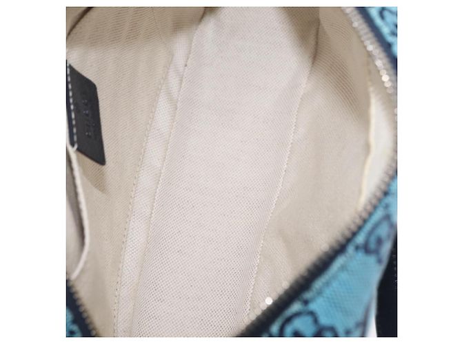 Gucci GG Marmont Multicolor Diagonal Quilted GG Canvas Small Blau - Ansicht 5