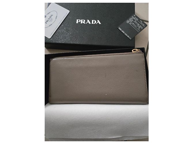 Cartera Prada Saffiano Metal Argilla Beige - vista 3