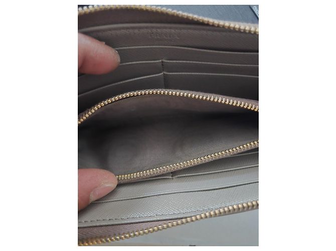 Cartera Prada Saffiano Metal Argilla Beige - vista 5