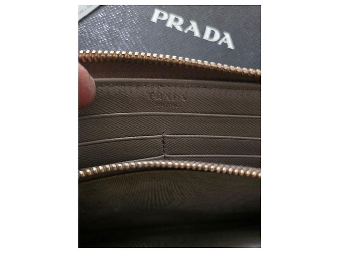 Cartera Prada Saffiano Metal Argilla Beige - vista 6
