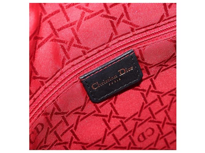 Christian Dior Lady Dior Cannage Quilt Lambskin Medium Nero - vista 6