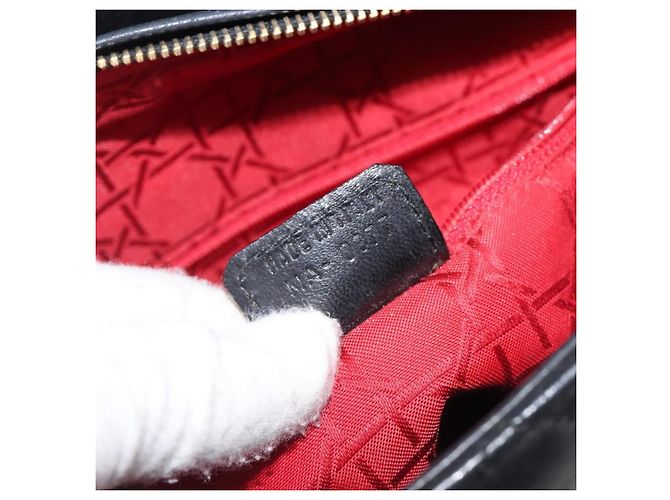 Christian Dior Lady Dior Cannage Quilt Lambskin Medium Nero - vista 7
