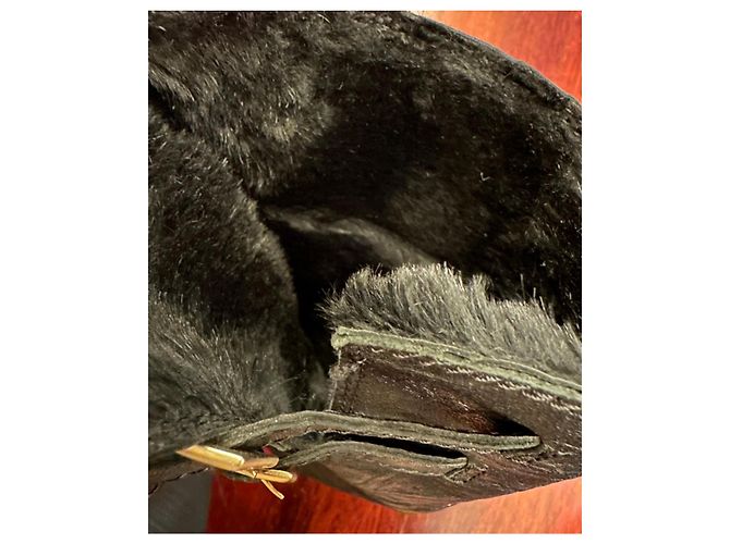 Jimmy Choo Wrinkled Yule Lederstiefel Schwarz - Ansicht 7