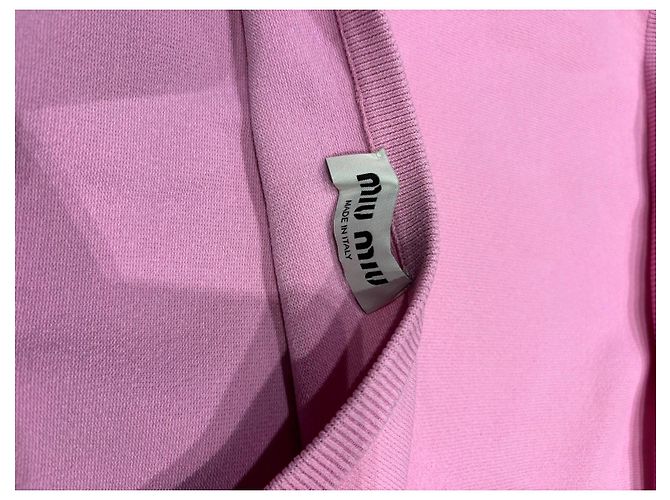 Miu Miu Top tube en mezcla de viscosa rosa - vista 2