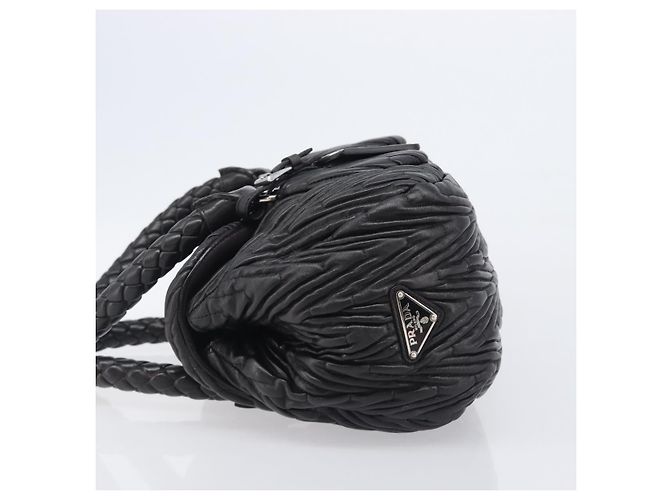 Prada Flap Chevron Nappa Large Preto - vista 4
