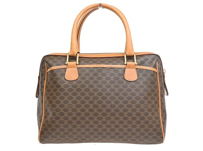 Céline Celine Boston Triomphe XL Coated Canvas Small Braun - Ansicht 2