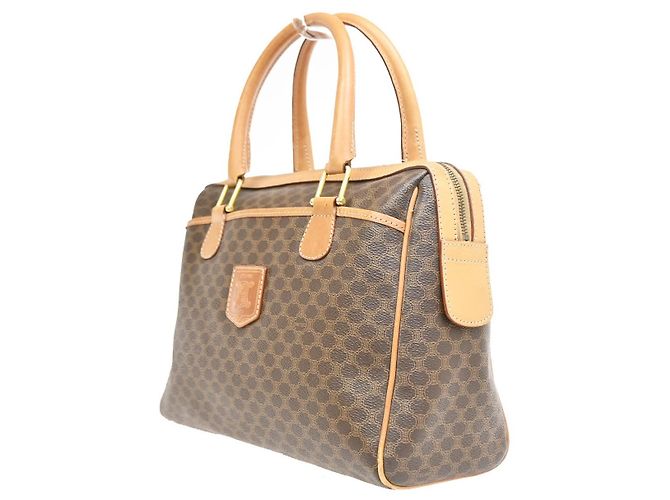 Céline Celine Boston Triomphe XL Coated Canvas Small Braun - Ansicht 3