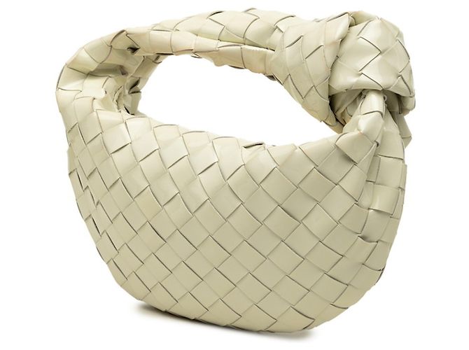 Borsa Bottega Veneta Intrecciato Mini Jodie Bianco - vista 2