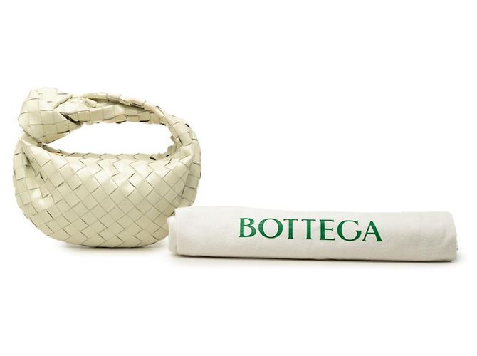 Borsa Bottega Veneta Intrecciato Mini Jodie Bianco - vista 8