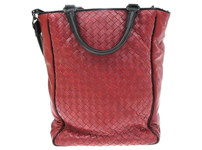 Bottega Veneta Tote Aperta Convertibile Intrecciato Nappa Medium Rosso - vista 2