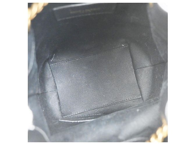 Autre Marque Saint Laurent Joe Bucket Matelasse Chevron Leather Mini Nero - vista 5