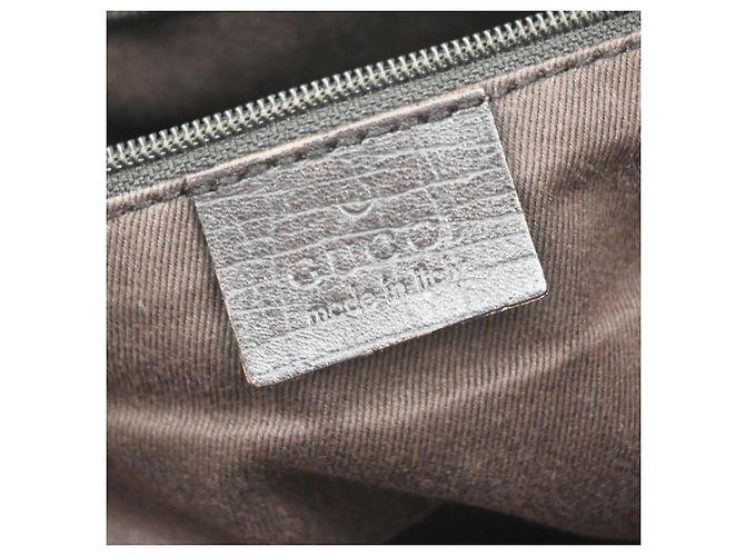 Borsa secchiello Gucci con cintura in tela GG e pelle East West Marrone - vista 6