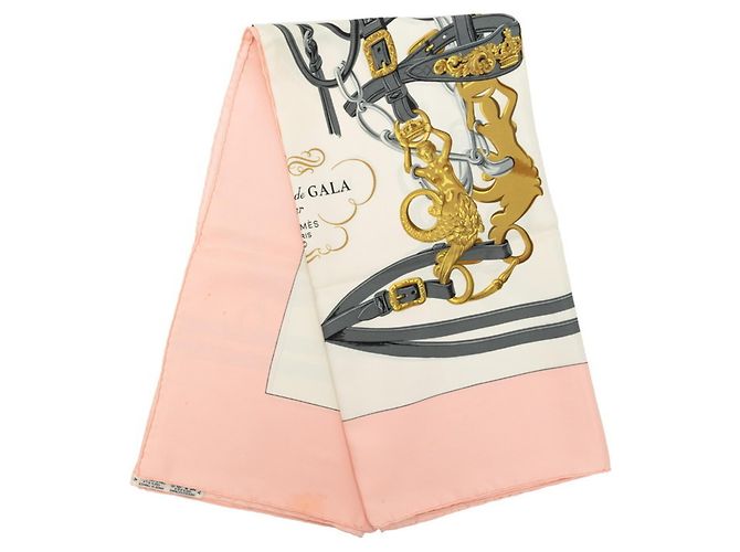 Hermès Carré 90 Brides de Gala Ceremonial Bridle Scarf Pink Mehrfarben - view 9